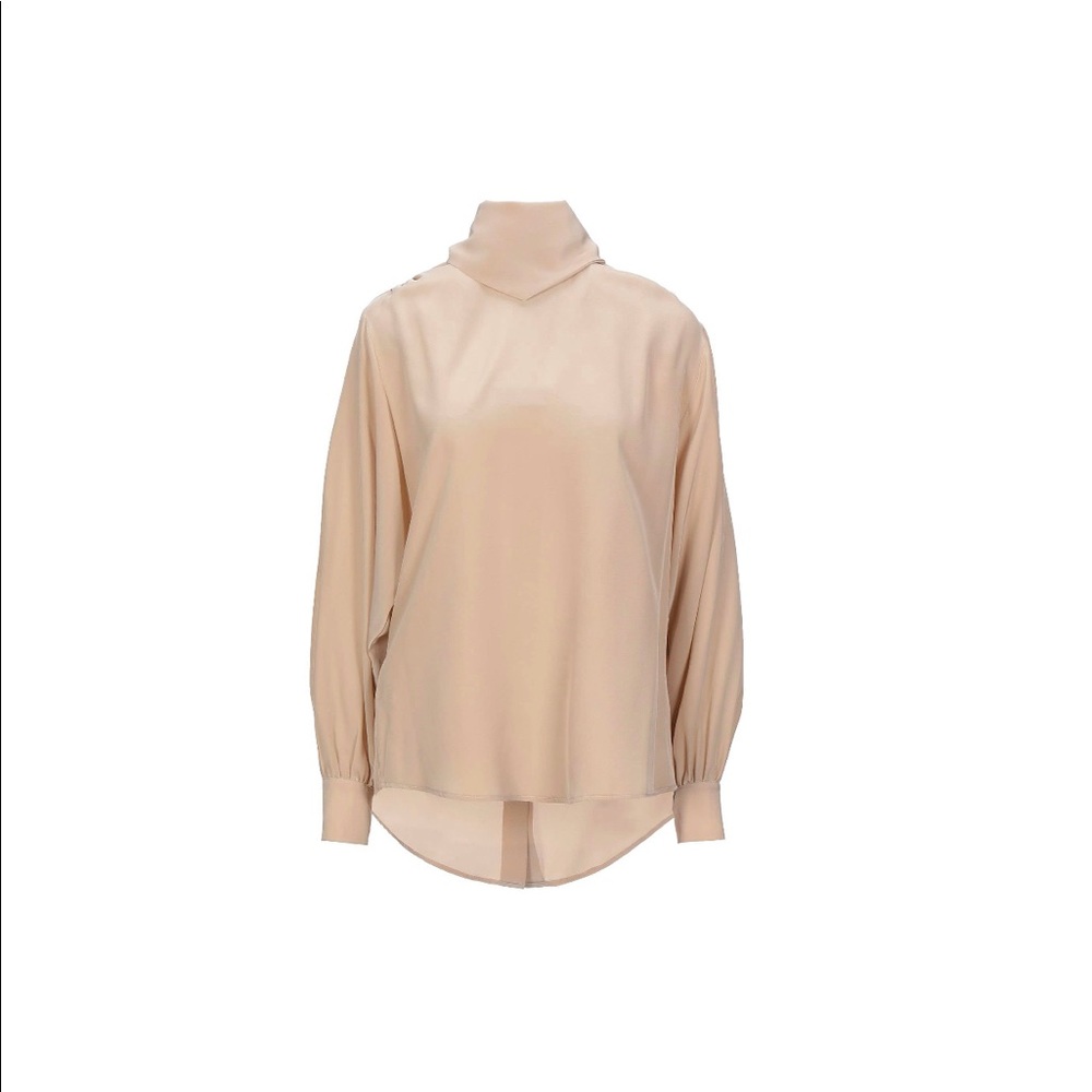 Erika Cavallini Silk Beige Blouse IT 42 or US 6